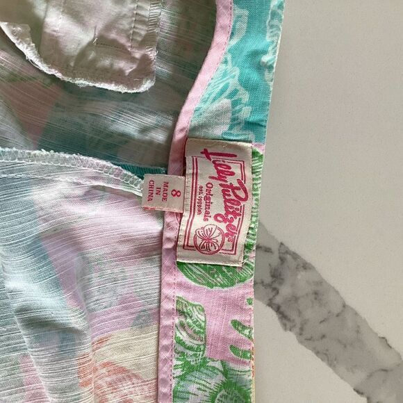 Lilly Pulitzer Originals Resort Fit Capri Sz 8 Seashells Beach Summer - Picture 4 of 10